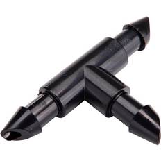 Best Irrigation Raindrip R307CT Irrigation Double Barb Tee 1/4" x 1/4" x 1/2" - Black (50 Psi)