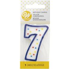 Party Cake Candles Wilton 3-Inch Number 7 Large Birthday Candle