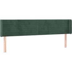 Senge & Madrasser vidaXL Sengegavl Med Kanter 163 x 16 x 78/88 cm Fløjl Mørkegrøn Sengeramme