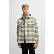 Beige - Herre - Overshirts Jakker BOSS Overshirt Lassie Checks - Green