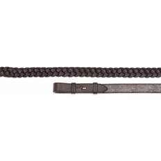 Velociti Gara Plaited Leather Reins Black