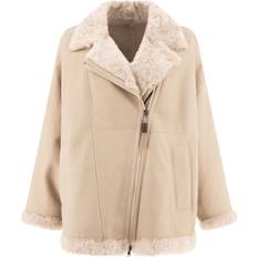 Overshirts - White Jackets Brunello Cucinelli Leather Jacket - Beige