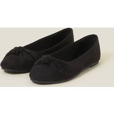 Accessorize Suedette Knot Ballerina Flats - Black