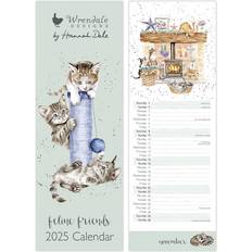 Wrendale Designs Feline Friends 2025 Slim Calendar 147mm x 420mm