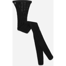 M Support Tights Dolce & Gabbana Openwork Cotton Tights Black