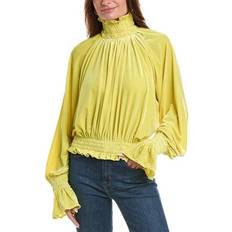 Elastane/Lycra/Spandex Blouses Norma Kamali Peasant Top - Green