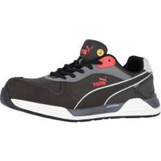 Green Safety Shoes Puma Safety Frontside Ivy Low Trainer Mens - Ivy/White/Red