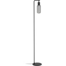 Gråa - Trä Golvlampor & Markbelysning Eglo Maione Floor Lamp Black Golvlampa