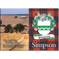 I Luv LTD Simpson Scottish Clan Metallic Picture Fridge Magnet Christmas Decoration