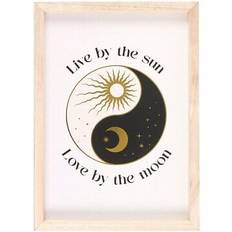 White Framed Art Yin Yang Wall Print - White Framed Art
