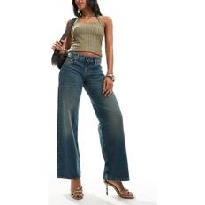 Motel Low Rise Parallel Jeans - Steel Blue
