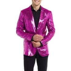 Herre - Pink Frakker OppoSuits Suitmeister Pailletblazer - Lyserød