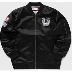 Mitchell & Ness NFL Lightweight Satin Bomber Vintage Logo LAS Vegas Raiders Black