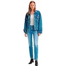 Clothing Levi's High Rise Straight Med Indigo - Blau