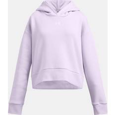 Purple Hoodies Children's Clothing Under Armour Girls Rival Fleece Crop Hoodie - Purple