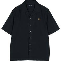 Fred Perry Men Shirts Fred Perry Logo-Embroidered Cotton Shirt - Men - Blue