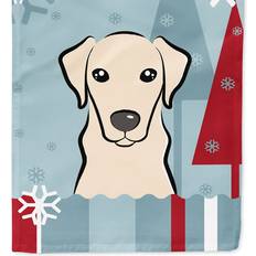 Garden & Outdoor Environment Caroline's Treasures Winter Holiday Yellow Labrador Flag 11" x 15"