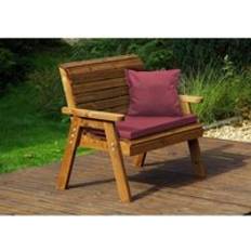 Red Garden Benches Charles Taylor Traditional 2 Seats Burgundy Cushions Garden Bench