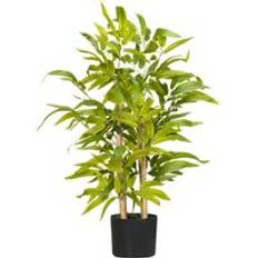 Bamboo Artificial Plants Homcom Bamboo Tree in Pot Desk Artificial Plant