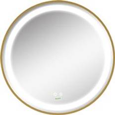 kleankin Round LED Bathroom Mirror