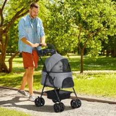 Pawhut Dog Stroller with EVA Wheels