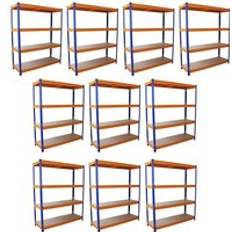 Orange Shelving Systems Raven Steel Units 180 cm - Blue & Orange S-Rax Shelving System