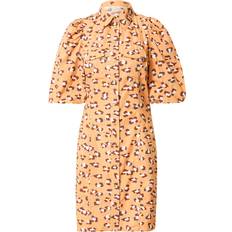 Second Female Kalma Dress - Kastaniebrun/Lysebrun/Hvid