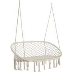 Garden & Outdoor Furniture OutSunny Hanging Hammock Chair Cotton Rope - Porch Swing