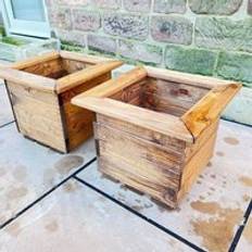 Scandinavian Redwood Garden Planter Set