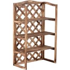 Indoor Plant Stands Homcom 3-Tier Wooden Plant Stand Shelf