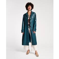 Turquoise - Women Coats Frances Valentine Chelsea Faux Leather Trench Coat