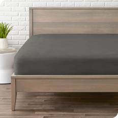 Textiles Bare Home Flannel Fitted Bottom 100% Cotton Full XL Bed Sheet Grey