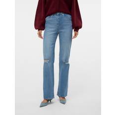 Vero Moda Vuxen Byxor & Shorts Vero Moda Vmtessa Hög Midja Vida Ben Jeans - Medium Blue Denim
