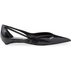 44 ½ Bailarinas Prada Brushed Leather Cut-Out Ballerinas