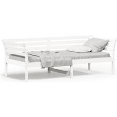 Letti vidaXL Dormeuse Bianca 100x200 cm Legno Massello Pino
