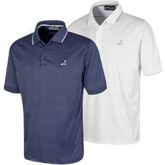 Twin Pack UV Protection Stretch Golf Polo Shirt - Blue