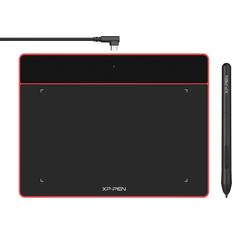 XP-Pen Tegnebrett XP-Pen Deco Fun S Grafiktablett, 6,3x4 Zoll Stift Tablet, Stift mit 8192 Druckstufen& 60 Tilt, Pen Tablet OSU Spiel mit Android, Chromebook, Linux (Rot)