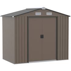 Metal Garden Storage Units on sale OutSunny Outsunny 7 x 4 ft Double Door Metal Shed