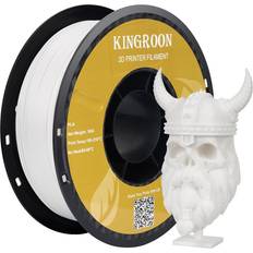 Kingroon PLA, White Filament, White Filament 1.75 PLA,3D Printer Filament PLA Dimensional Accuracy 0.03 mm,White Filament PLA with Spool Wound Neatly