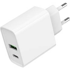 Universal GaN USB Charger QC 3.0 PD 20W 2-port Black