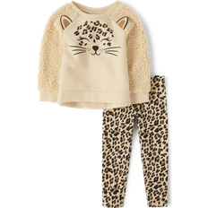 The Children's Place Leopard Other Sets The Children's Place Leopard 2-Piece Outfit Set - Toasted Cashew