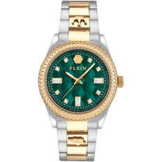 Philipp Plein Woman Wrist Watches Philipp Plein Queen Watch, 38mm Green/Two-Tone