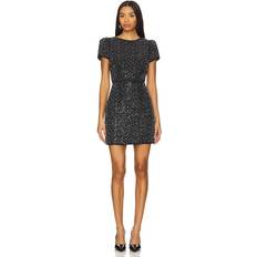 Milly Rowen Beaded Tweed Dress - Black