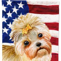 Garden & Outdoor Environment Morkie Patriotic Garden Flag 2-Sided 2-Ply