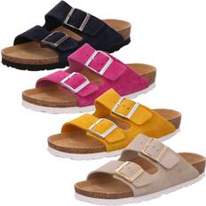 Dame - Nubuck Træsko Rohde Komfortabel Velour Slide Sandal - Beige