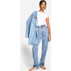 Boohoo Trousers & Shorts boohoo Basics Straight Leg Jeans - Blue