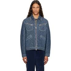 Kenzo Outerwear Kenzo Weave Denim Jacket - Dark Stone Denim