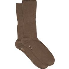 Økologisk materiale - Økologiske Strømper Aiayu Cotton Rib Socks - Chestnut