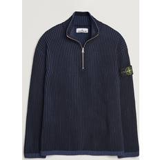 Stone Island Herre Klær Stone Island Full Rib Wool Half Zip - Navy Blue