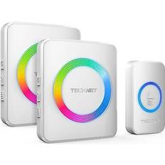 Tecknet Cordless Wireless Doorbell IP65 Waterproof Twin